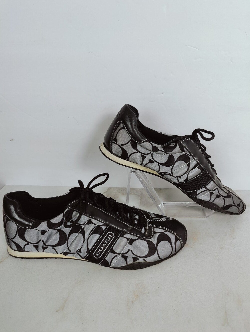 VTG Coach Kirby Women's Kirby Q999 Monogram Canvas Sneakers, Sz 8